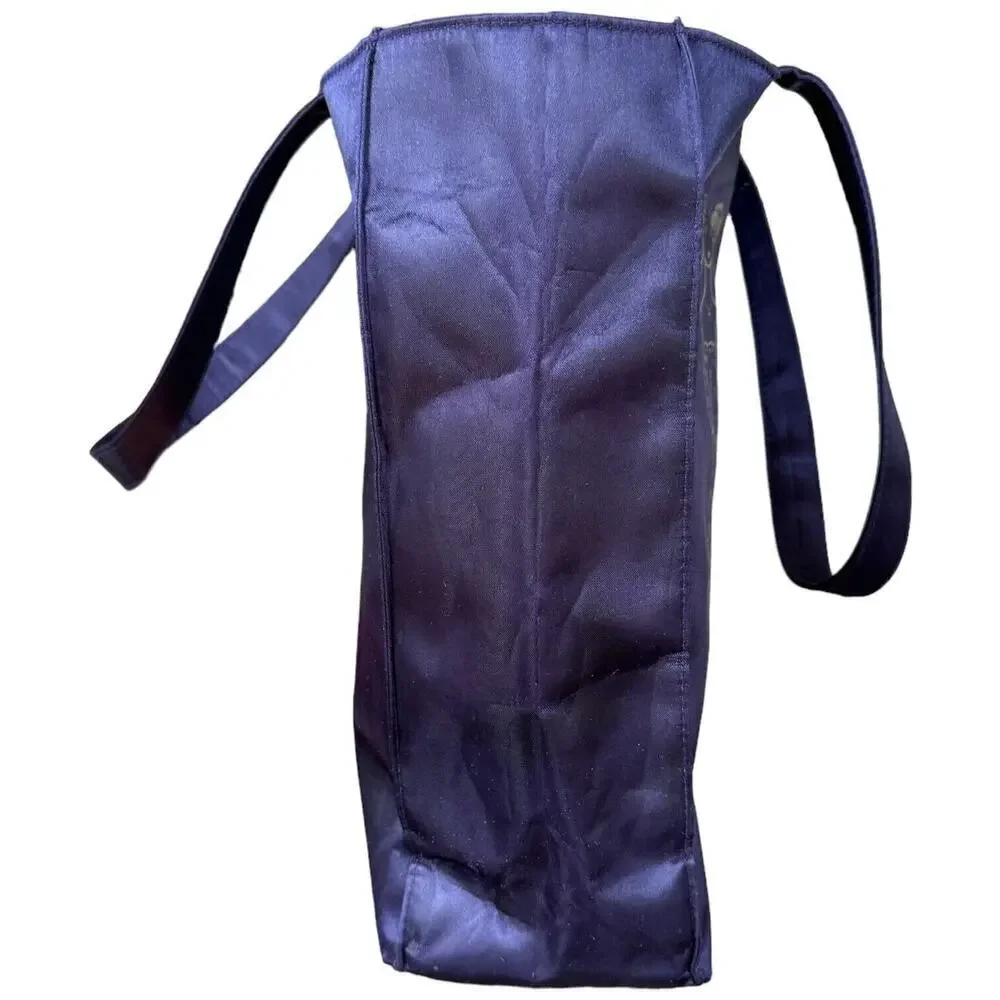 Vicky Tiel Womens Tote Bag Purple Dual Handle Square Lightweight Shopping